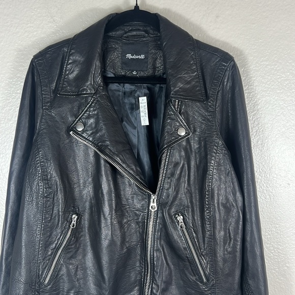 (SOLD) Madewell The Washed Leather Motorcycle Jacket - Picture 9 of 12